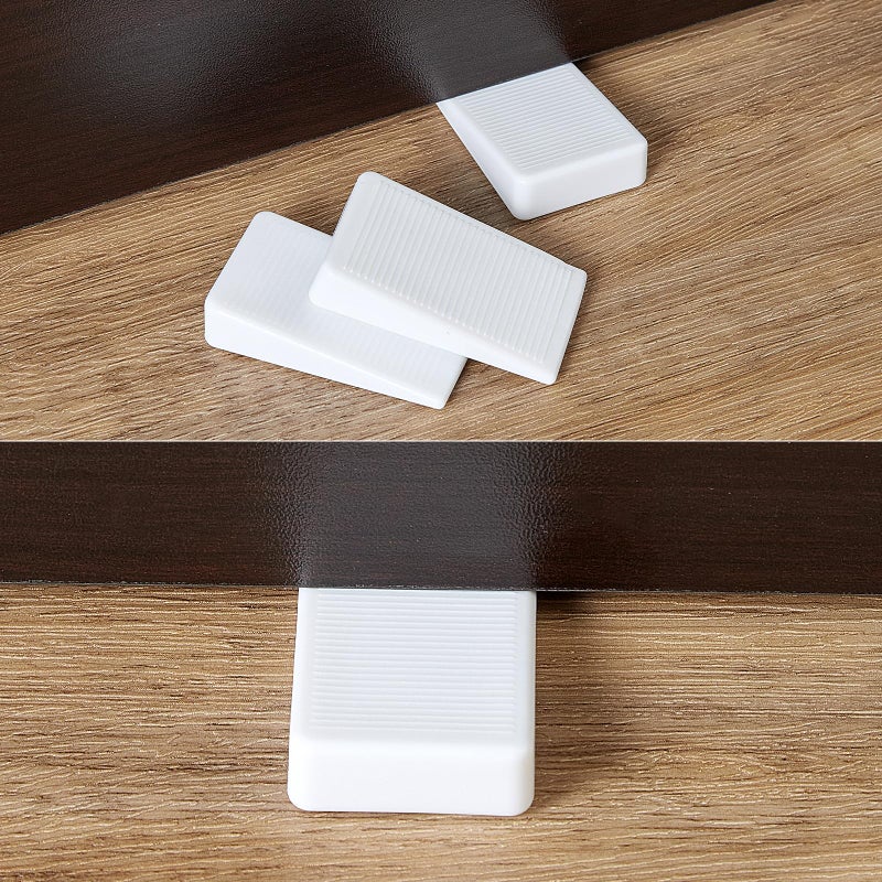 ZZJMCH 6-Pack White Shims for Leveling Furniture & Toilet - Trimmable Hard Plastic Wedges with Non-Slip Texture, Table Stabilizers & Wobble Wedges Rubber Type Levelers for Door, Table - Image 5
